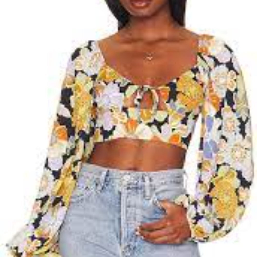NWT L Space BRown Cut-out Daphne Brown Top